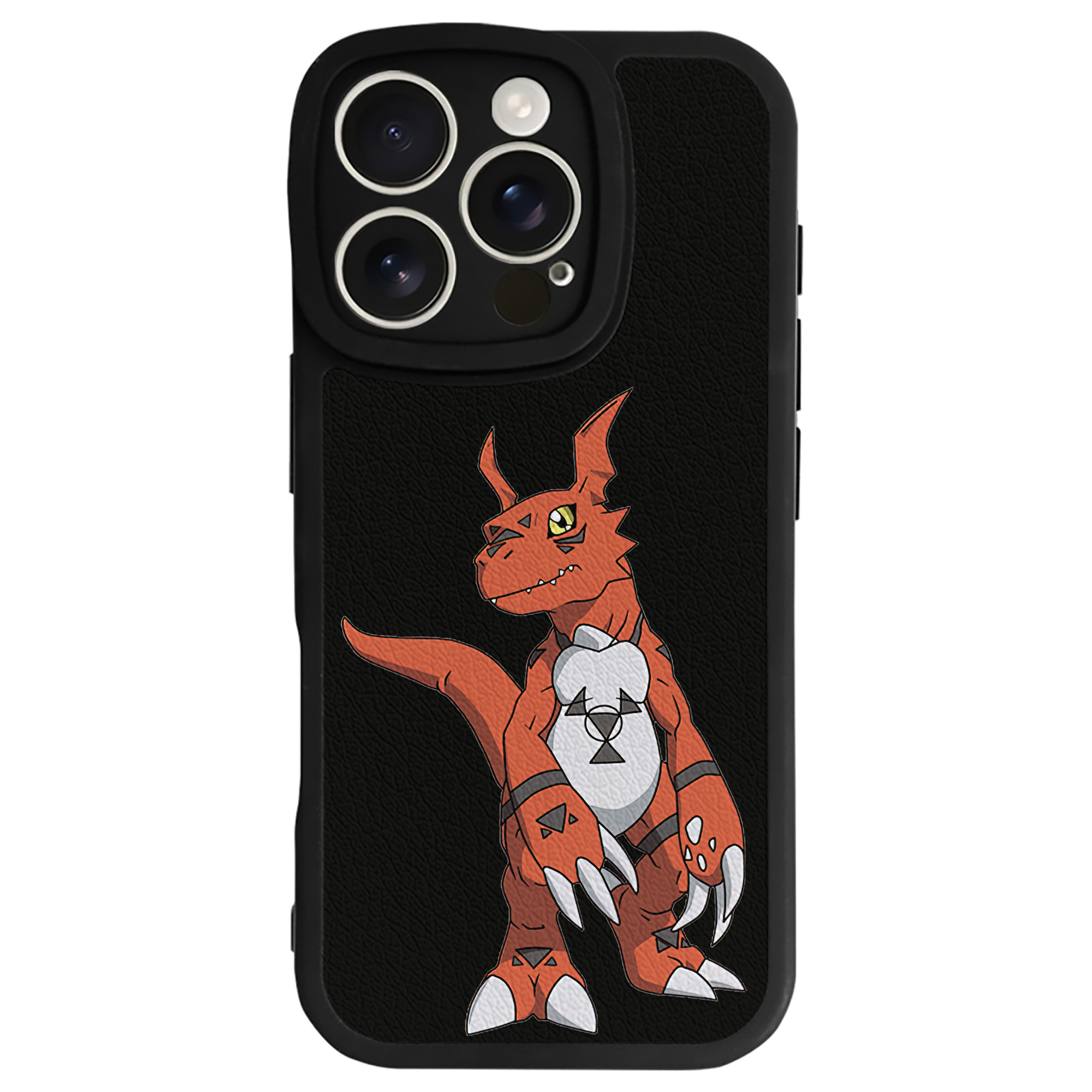 （画像用） Digimon デジタルモンスター/デジモン 【iPhone 16シリーズ対応】シリコンスマホケース（レザー調） 材質：シリコン